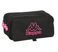 Triple Carry-All Kappa Black And Pink Black (21,5 X 10 X 8 Cm) NUOVO
