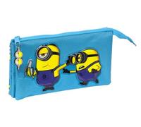 Triple Carry-All Minions Minionstatic Blue (22 X 12 X 3 Cm) NUOVO