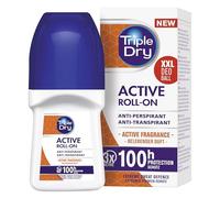 Triple Dry Anti-traspirante Roll-On Active | Deodorante roller contro forte sudorazione | Deodorante antibatterico per protezione 100 h | senza profumo | per donne e uomini | 50 ml