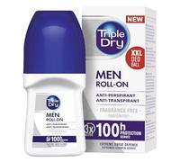 Triple Dry Deodorante roll-On Men anti-traspirazione, anti-sudorazione, deodorante antibatterico, per 100 ore, profumo tonificante, per uomini, 50 ml