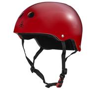 Triple Eight Il Casco Sweatsaver certificato per skateboard, BMX, Roller Derby e Pattinaggio a rotelle, S Rosso Lucido, L/XL