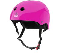 Triple Eight The Certified Sweatsaver Helmet for Skateboarding BMX Roller Derby and Roller Skating Pink Glossy S/M