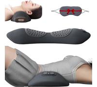 Triple Fusion Back Massager with Traction, My Soothe Lab 3 in 1 Back Massager, for Neck, Shoulder, Backs, Deep Tissue Relaxation (Black)