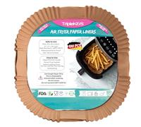 TRIPLE K&S Airfryer - Carta da forno Liners, 100 pezzi, 7,5-10 l, compatibile con Russell Hobbs, Cecotec, Princess XXL Air Fryer (100 pezzi, 23 x 23 cm)