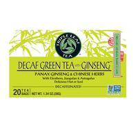 Triple Leaf Tea, Decaffeinato Tè Verde Con Ginseng, 20 Sacchetti