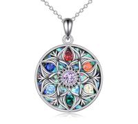 Triple Moon Celtic for Women Celtic Knot Heart Pendant Abalone Shell Ankh Cross Jewelry Christmas Birthday Gifts for Girls