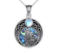 Triple Moon Celtic for Women Celtic Knot Heart Pendant Abalone Shell Ankh Cross Jewelry Christmas Birthday Gifts for Girls