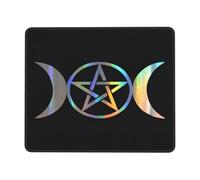 Triple Moon Goddess Wiccan Pagan Witch Tappetini per Il Mouse Soffice Mousemat Lavabile Tappetino Mouse per Casa Laptop Computer 25X30Cm