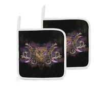 Triple Moon Pentagram Goddess Wican Art 2 Pack Pot Holders for Kitchen Heat Resistant Oven Hot Pads for Cooking Baking