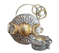 Triple Moon Spell Collane - Triple Moon Silver Locket con vita ad albero, Lango di luna di meditazione fatta a mano, con un amuleto di energia cristallina, può essere usato per conservare parole