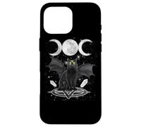 Triple Moon Witch Cat Wicca Wiccan Pagan Symbol Halloween Custodia per iPhone 16 Pro Max
