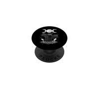 Triple Moon Witch Cat Wicca Wiccan Pagan Symbol Halloween PopSockets PopGrip Adesivo