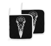 Triple Moon Witch Goddess Wicca Pentacle 2 Pack Pot Holders for Kitchen Heat Resistant Oven Hot Pads for Cooking Baking