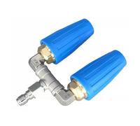 Triple Outlet Rotating Nozzle for Pressure Washer, Quick Connect 4000 PSI High Pressure Nozzle with 3-Way Stainless Steel Connector, Power Cleaning Tip
