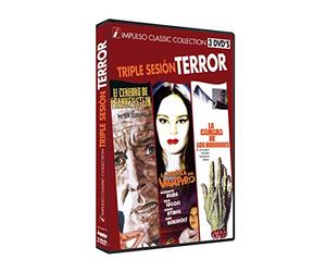 TRIPLE SESION TERROR El Cerebro de Frankenstein + La Marca del Vampiro + La cámara de los horrores 3 DVD Frankenstein Must Be Destroyed + Mark of the Vampire + Chamber of Horrors