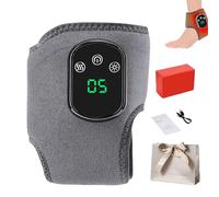 Triple Therapy Foot Massager, 3-in-1 Electric Foot Massagers, Cordless and Portable, with 3 Vibration Modes ＆ 5 Heat Levels, for Heel, Arch, Ankle (Gray(5-level heating))