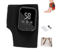 Triple Therapy Foot Massager, 3-in-1 Electric Foot Massagers, Cordless and Portable, with 3 Vibration Modes ＆ 5 Heat Levels, for Heel, Arch, Ankle (Black(3-level heating))