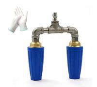 Triple Turbo Nozzle Pressure Washer, 360° Rotating Turbo Nozzle with 1/4" Quick Connector, Heavy Duty 4000 PSI High Pressure Washer Tips for Power Washing and Outdoor Cleaning Tasks (BLUE,2)