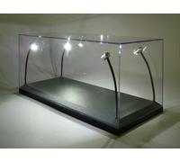 VETRINA VETRINETTA LED TECA PER MODELLI AUTO 1:18 BACHECA ESPOSITORE MODELLISMO