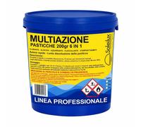 Triplex Multiazione Pastiglie 200gr 10kg Cloro 6 IN 1 - Clorante, Azzurrante