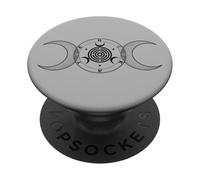 Triplice Luna Ruota di Ecate Wicca Neopaganesimo Stregoneria PopSockets PopGrip Adesivo
