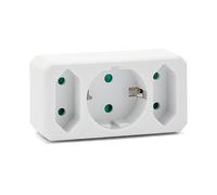 Triplite frontale 16A + 2x6A - Standard Schuko. Bianco