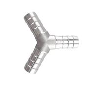 triplo acciaio inossidabile, Stainless Steel Hose Barb Pagoda Tail Tee Elbow Pipe Fittings 6-25mm Yellow(10mm)