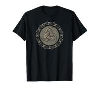 Triplo corno di Odino simbolo nodi celtici nordico Thor Loki Maglietta