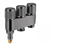 Triplo deviatore d'acqua in ottone, 1 ingresso, 3 uscite splitter con controlli separati, rame antiruggine, adatto per filettatura standard, montaggio a parete compatto per lavatrice e riscaldatore (I