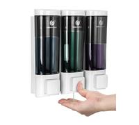 Triplo dispenser di sapone da 200 ml per bagno a parete per gel doccia shampoo e balsamo dispenser per piatti da cucina contenitore per sapone liquido per lavaggio a mano dispenser di sapone liquido