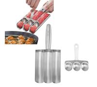 Triplo maker di polpette, cucchiaio da baller di carne con taglio degli strumenti di cottura della polpetta per polpette in acciaio inossidabile per vantina per impasto per cookie