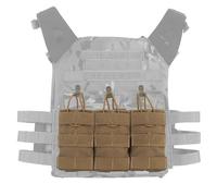 Triplo Porta Caricatore Molle, con Cordino Elastico, Cartellino Airsoft Triplo Porta Caricatore 5,56, per Giochi Airsoft e Sport All'aria Aperta(Brown)