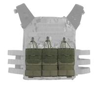 Triplo Porta Caricatore Molle, con Cordino Elastico, Cartellino Airsoft Triplo Porta Caricatore 5,56, per Giochi Airsoft e Sport All'aria Aperta(Green)