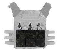 Triplo Porta Caricatore Molle, con Cordino Elastico, Cartellino Airsoft Triplo Porta Caricatore 5,56, per Giochi Airsoft e Sport All'aria Aperta(Bkcp)