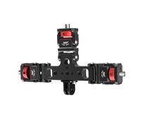 Triplo supporto per telefono, adattatore per montaggio treppiede, 360 gradi, strumento Live Streaming per fotocamera, luce, microfono, telefono, alluminio, supporto adattatore fotocamera
