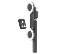 Tripod for Phone with Light, Portable Tripod with Wireless Remote, Adjustable Cellphone Holder, Travel-Friendly Phone Stand Ideal for Recording, Video Call and Content Creation