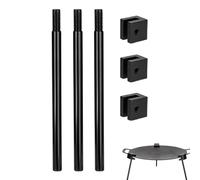 Tripod Grill - Tripode da campeggio | Trippiedi per fossa da fuoco all'aperto | In lega di alluminio staccabile | I treppiedi portatili e regolabili con la stufa detengono altezza | Grill a manico mul