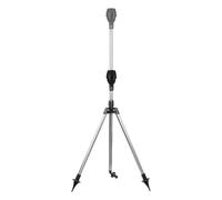 Tripod Sprinkler, 360 Degree Irrigation, Adjustable Watering System, Black, Stable Base, Wide Coverage, Automatic Sprayer for Outdoor Pathway Backyard Garden Farm Use