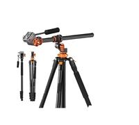 tripod stand, Colonna centrale trasversale for treppiede trasversale con testa fluida da 91 pollici/2,3 m, compatibile con fotocamera Nikon Canon Sony Leica Fujifilm