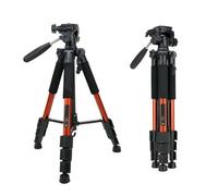 tripod stand, Supporto for treppiede professionale con testa a sfera e piastra a sgancio rapido, compatibile con fotocamere reflex digitali Sony Nikon Canon e smartphone.(Orange)