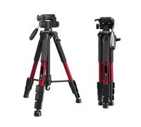 tripod stand, Supporto for treppiede professionale con testa a sfera e piastra a sgancio rapido, compatibile con fotocamere reflex digitali Sony Nikon Canon e smartphone.(Red)