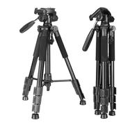 tripod stand, Supporto for treppiede professionale con testa a sfera e piastra a sgancio rapido, compatibile con fotocamere reflex digitali Sony Nikon Canon e smartphone.(Black)