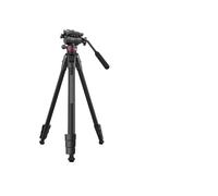 tripod stand, Treppiede da viaggio video in alluminio OMBRA, testa piena, carico 6 kg, lunghezza 1,6 m, compatibile con fotocamera DSLR Canon Nikon Sony