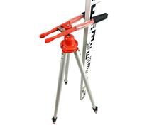 Tripod T02 - Treppiede in alluminio con clip in gomma per aste di misurazione e doghe di livellamento leggero, con borsa per il trasporto