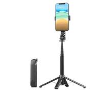 Tripode di selfie stick - supporto per telefono con telecamera con remoto wireless, streaming live mobile ricaricabile | Controllo rotabile a 360 gradi, supporto portatile regolabile per vlogging, luc