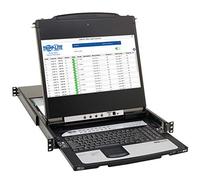 Tripp Lite, 8-Port, NetDirector, DisplayPort, KVM, Switch, Console w/ 17 in. LCD, Dual Rail, 1U Rack-Mount (B030-DP08-17D)