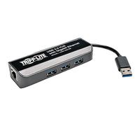 Tripp Lite Adattatore di rete USB 3.0 SuperSpeed a Gigabit Ethernet NIC con 3 porte USB 3.0 (U336-U03-GB), nero
