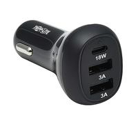 Tripp Lite Caricabatteria da auto USB, 3 porte USB per auto, 36 W max - USB-C PD 3.0 fino a 18 W, 2 USB-A QC 3.0 fino a 36 W, nero (U280-C03-36W-1B)