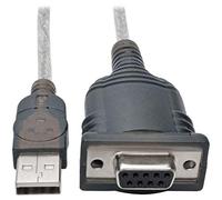 Tripp Lite Cavo adattatore seriale da USB a modem nullo, FTDI w/COM Retention M/F 18" (U209-18N-NULL)