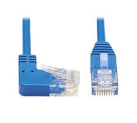 Tripp Lite Cavo Ethernet Cat6 ad angolo retto, Gigabit modellato Slim UTP Network Patch Cable, blu, 4,6 m (N204-S15-BL-RA)